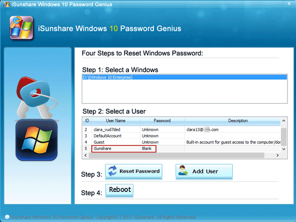 Windows 10 password recovery tool